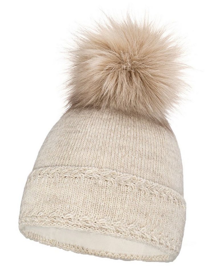 Neverless Bommelmütze Warme Strickmütze Damen Wintermütze Bommelmütze gefüttert mit Bommel von Neverless