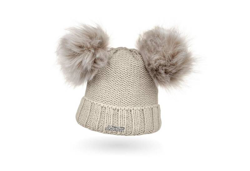 Neverless Bommelmütze Warme Strickmütze Damen Wintermütze Bommelmütze gefüttert mit Bommel von Neverless