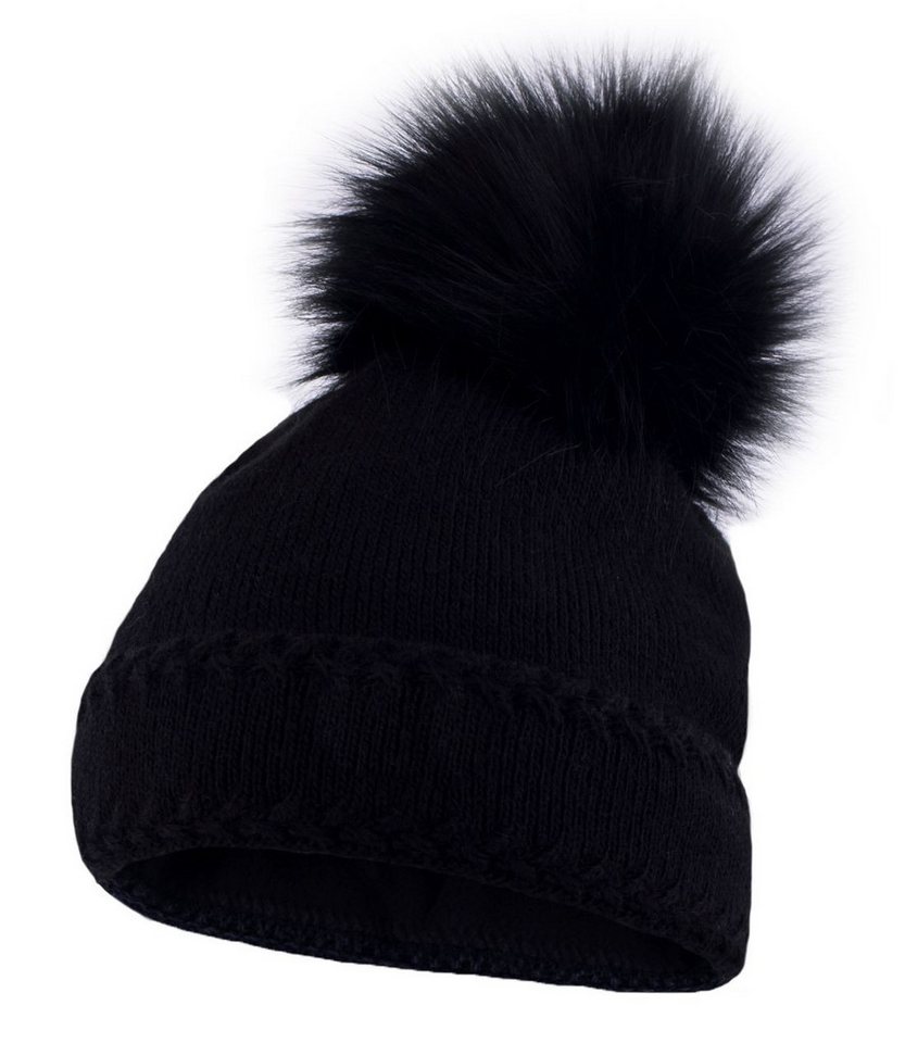 Neverless Bommelmütze Warme Strickmütze Damen Wintermütze Bommelmütze gefüttert mit Bommel von Neverless