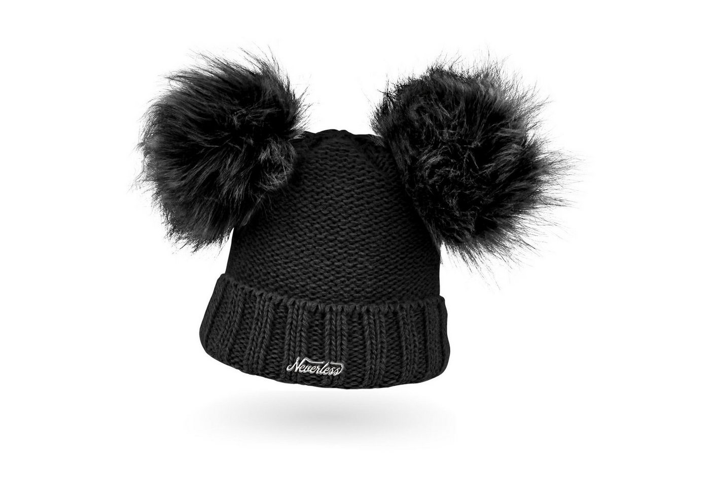 Neverless Bommelmütze Warme Strickmütze Damen Wintermütze Bommelmütze gefüttert mit Bommel von Neverless