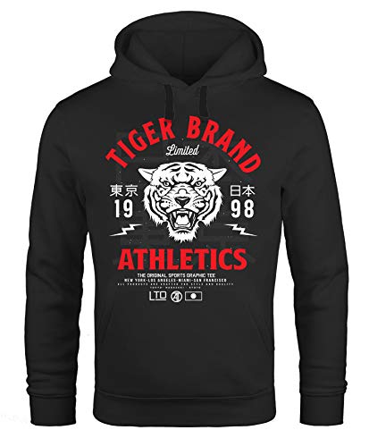 Neverless Cooles Herren Hoodie Tiger Brand Tokyo Supply Japan Athletic Sport Muskelshirt Muscle Shirt schwarz-rot XL von Neverless