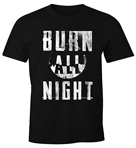 Neverless Cooles Herren Party T-Shirt Burn All Night Slim Fit schwarz L Neverless Cooles Herren Party T-Shirt Burn All Night Slim Fit schwarz L von Neverless