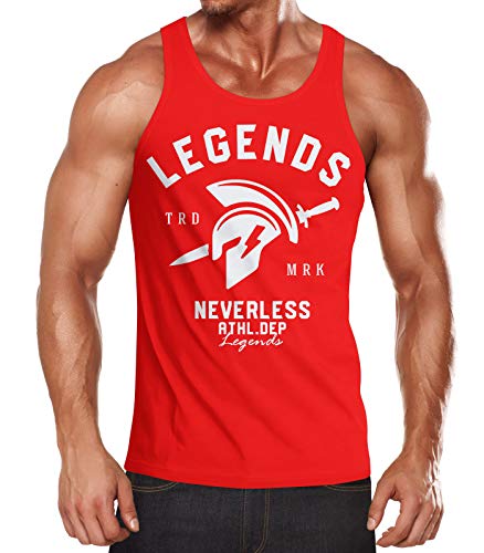 Neverless Cooles Herren Tank-Top Gladiator Sparta Gym Athletics Sport Fitness Muskelshirt Muscle Shirt rot M von Neverless