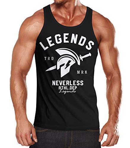 Neverless Cooles Herren Tank-Top Gladiator Sparta Gym Athletics Sport Fitness Muskelshirt Muscle Shirt schwarz S von Neverless