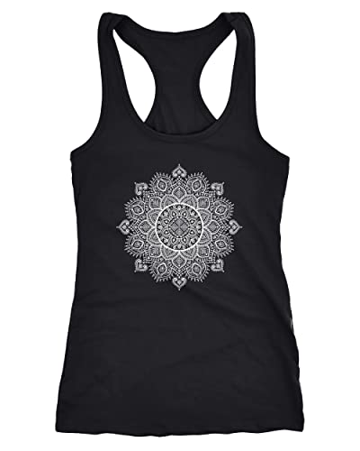Neverless Damen Tank-Top Mandala Ethno Boho Bohemian Racerback schwarz XL von Neverless
