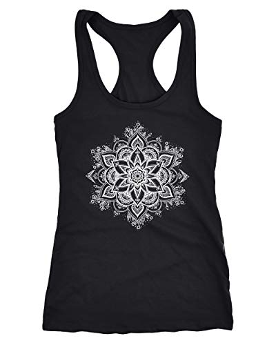 Neverless Damen Tank-Top Mandala Ornament Bohemian Boho Ethno Racerback schwarz M von Neverless