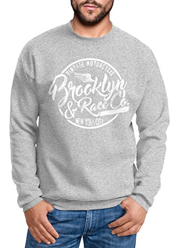 Neverless Herren Sweatshirt Pullover Brooklyn Race grau XXL Neverless Herren Sweatshirt Pullover Brooklyn Race grau XXL von Neverless