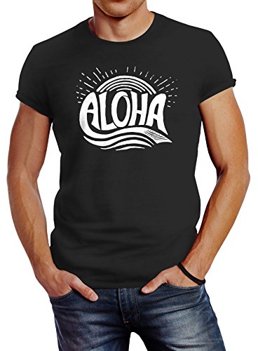 Neverless Herren T-Shirt Aloha Wellen Surfing Sommer Slim Fit anthrazit M Neverless Herren T-Shirt Aloha Wellen Surfing Sommer Slim Fit anthrazit M von Neverless