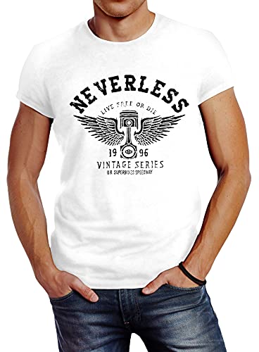 Neverless Herren T-Shirt Biker Motorrad Motorblock Engine Flügel Wings Slim Fit weiß XXL Neverless Herren T-Shirt Biker Motorrad Motorblock Engine Flügel Wings Slim Fit weiß XXL von Neverless