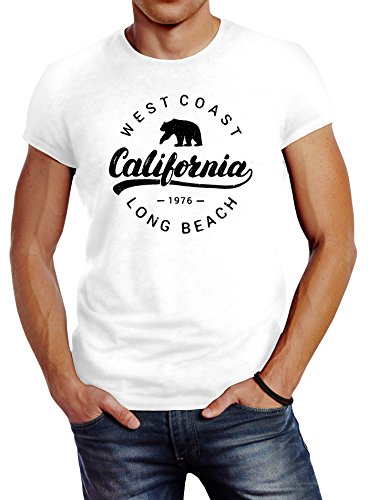 Neverless Herren T-Shirt California Republic Slim Fit weiß M Neverless Herren T-Shirt California Republic Slim Fit weiß M von Neverless