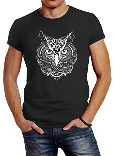 Neverless Herren T-Shirt Eule anthrazit XXL Neverless Herren T-Shirt Eule anthrazit XXL von Neverless