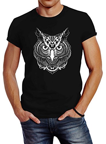 Neverless Herren T-Shirt Eule schwarz M Neverless Herren T-Shirt Eule schwarz M von Neverless