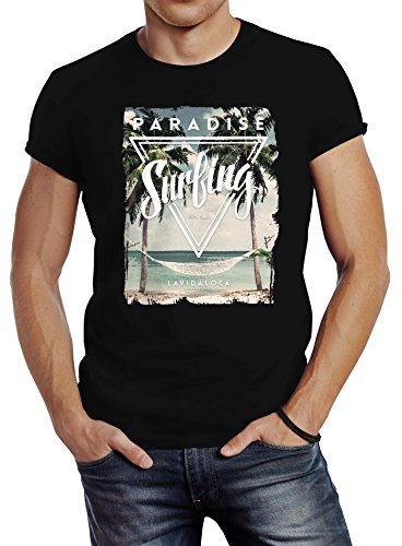 Neverless Herren T-Shirt Excotic Island Paradise Summer Sommer Slim Fit schwarz L Neverless Herren T-Shirt Excotic Island Paradise Summer Sommer Slim Fit schwarz L von Neverless