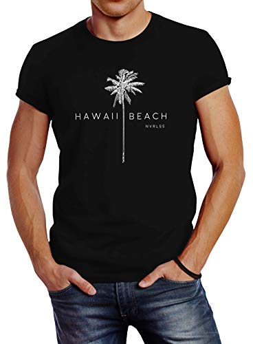 Neverless Herren T-Shirt Hawaii Beach Palme Slim Fit schwarz 3XL Neverless Herren T-Shirt Hawaii Beach Palme Slim Fit schwarz 3XL von Neverless