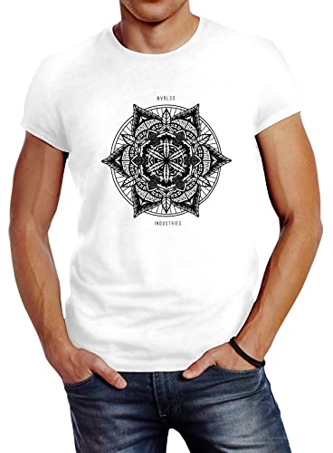 Neverless Herren T-Shirt Mandala Slim Fit weiß XL Neverless Herren T-Shirt Mandala Slim Fit weiß XL von Neverless