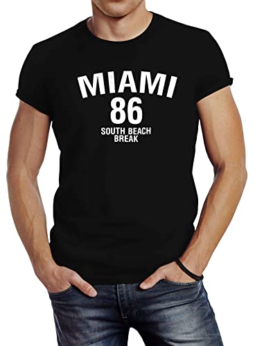 Neverless Herren T-Shirt Miami South Beach Break Spring Slim Fit schwarz M Neverless Herren T-Shirt Miami South Beach Break Spring Slim Fit schwarz M von Neverless