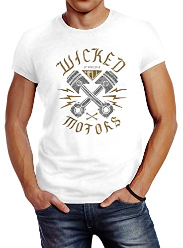 Neverless Herren T-Shirt Motorrad Biker Racing Wicked Motors Slim Fit weiß L Neverless Herren T-Shirt Motorrad Biker Racing Wicked Motors Slim Fit weiß L von Neverless