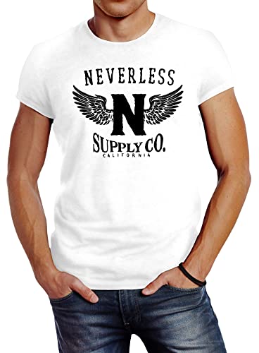 Neverless Herren T-Shirt Supply Adler Wings Slim Fit weiß 4XL Neverless Herren T-Shirt Supply Adler Wings Slim Fit weiß 4XL von Neverless