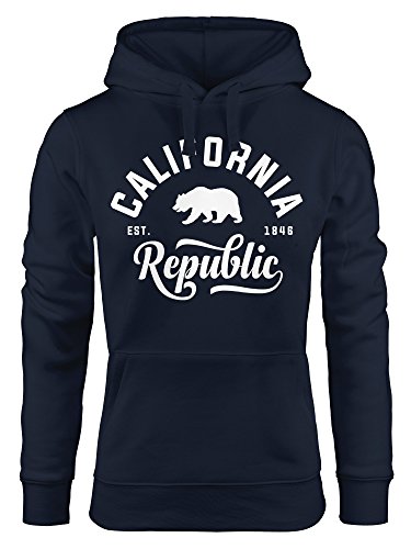 Neverless Hoodie Damen California Republic Kapuzen-Pullover Navy L von Neverless