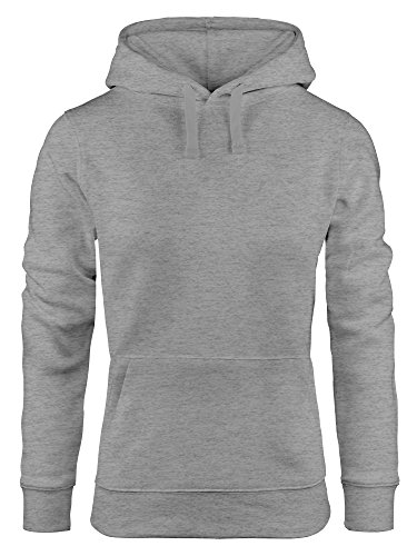Neverless Hoodie Damen Sweatshirt Kapuze Kapuzenpullover grau S von Neverless