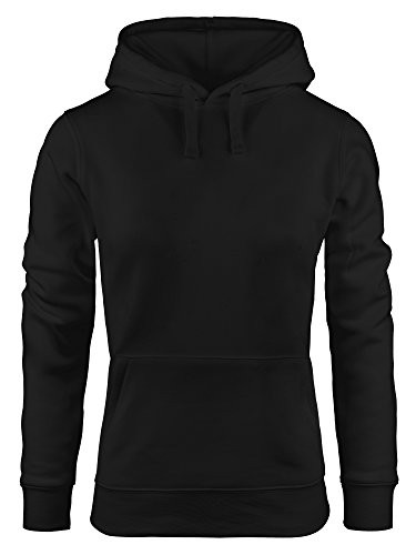 Neverless Hoodie Damen Sweatshirt Kapuze Kapuzenpullover schwarz M von Neverless