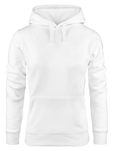 Neverless Hoodie Damen Sweatshirt Kapuze Kapuzenpullover weiß M von Neverless