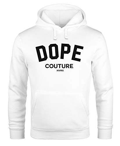 Neverless Hoodie Herren DOPE Couture Kapuzen-Pullover Männer weiß M von Neverless