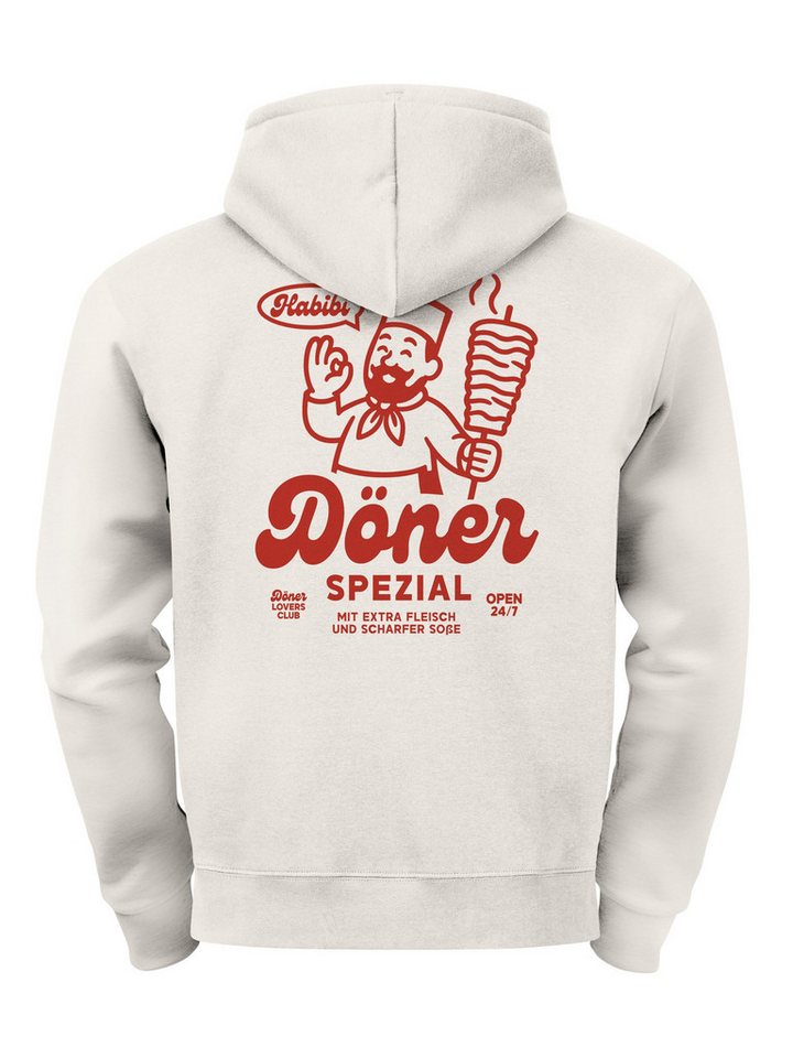Neverless Hoodie Herren Hoodie Backprint Döner Design Habibi Döner Spezial Fun & Food von Neverless