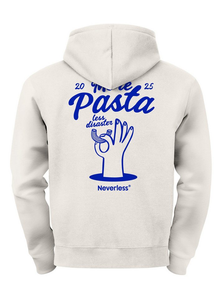 Neverless Hoodie Herren Hoodie Pasta Design, Fun Kapuzenpullover More Pasta Less von Neverless