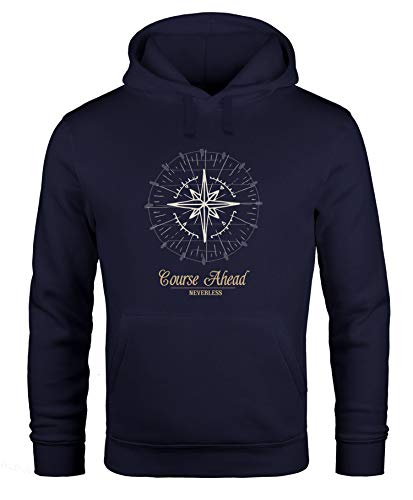 Neverless Hoodie Herren Kompass Windrose Navigator Segeln Kapuzenpullover Sweater Männer Navy XS Neverless Hoodie Herren Kompass Windrose Navigator Segeln Kapuzenpullover Sweater Männer Navy XS von Neverless