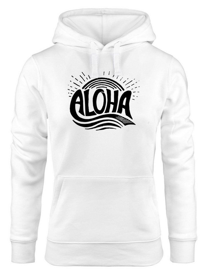 Neverless Hoodie Hoodie Damen Aloha Wellen Surfing Sommer Kapuzen-Pullover Neverless® von Neverless