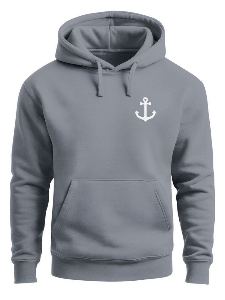 Neverless Hoodie Hoodie Herren Anker Badge Kapuzen-Pullover Männer Neverless® von Neverless