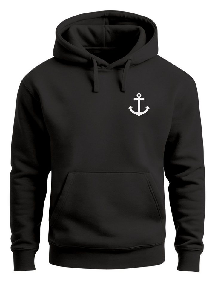 Neverless Hoodie Hoodie Herren Anker Badge Kapuzen-Pullover Männer Neverless® von Neverless
