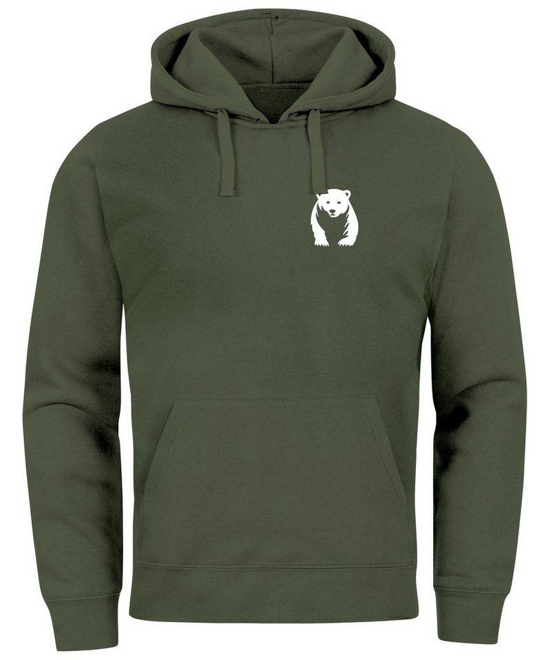Neverless Hoodie Hoodie Herren Print Aufdruck Motiv Brustprint Logo Bär Natur Outdoor Neverless Hoodie Hoodie Herren Print Aufdruck Motiv Brustprint Logo Bär Natur Outdoor von Neverless
