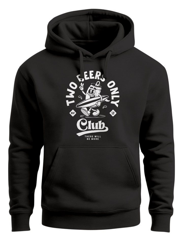 Neverless Hoodie Hoodie Herren Print Bier Design Two Beers Only Club Kapuzensweatshirt von Neverless