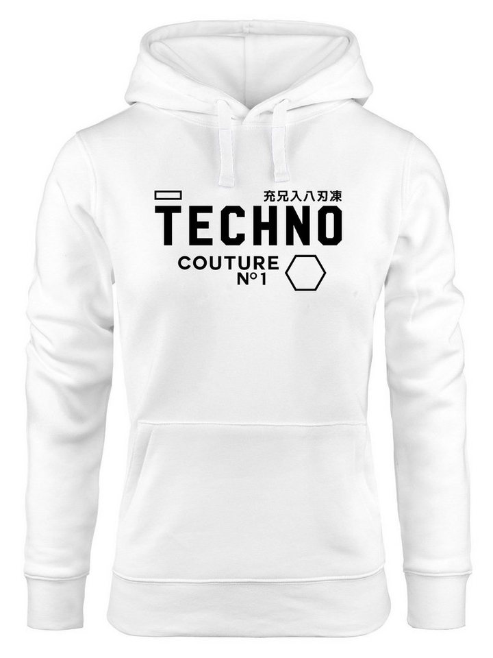 Neverless Hoodie Techno Kapuzen-Pullover Hoodie Damen Neverless® von Neverless