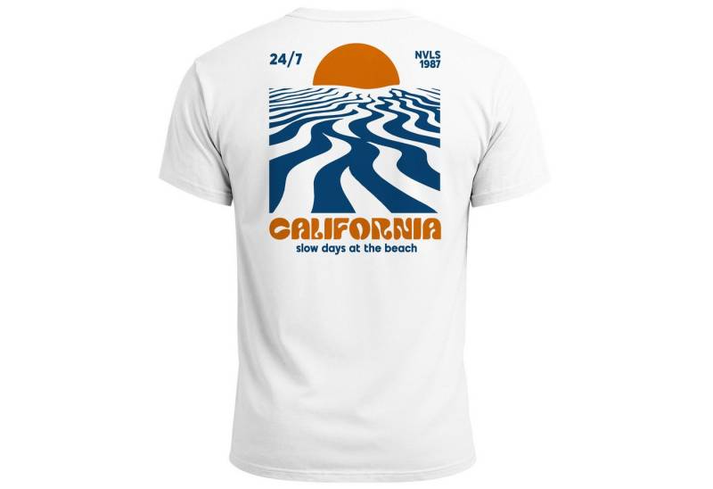 Neverless Print-Shirt Backprint TShirt Herren California Beach Retro Sommer Grafikshirt mit Print Neverless Print-Shirt Backprint TShirt Herren California Beach Retro Sommer Grafikshirt mit Print von Neverless