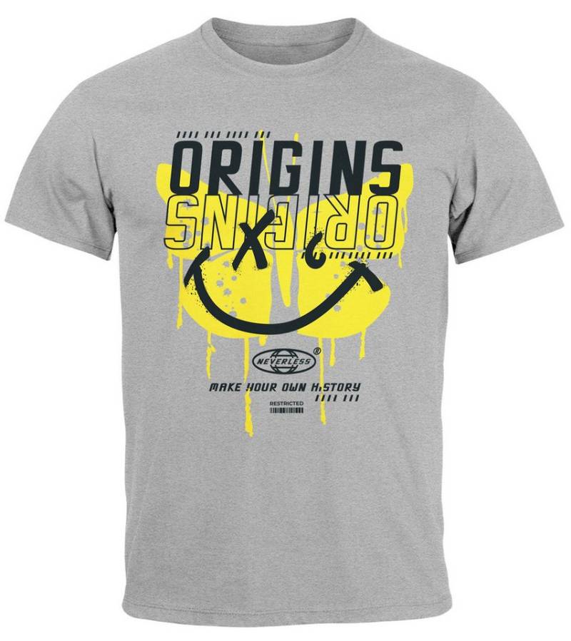 Neverless Print-Shirt Herren T-Shirt Aufdruck Schmetterling Butterfly Make your own History mit Print von Neverless