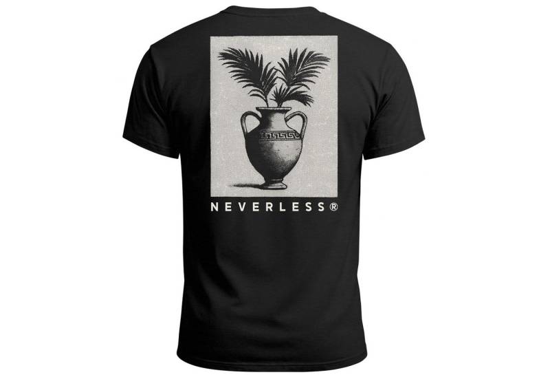 Neverless Print-Shirt Herren T-Shirt Backprint Amphoren Print Antik Sommer Shirt mit Print von Neverless