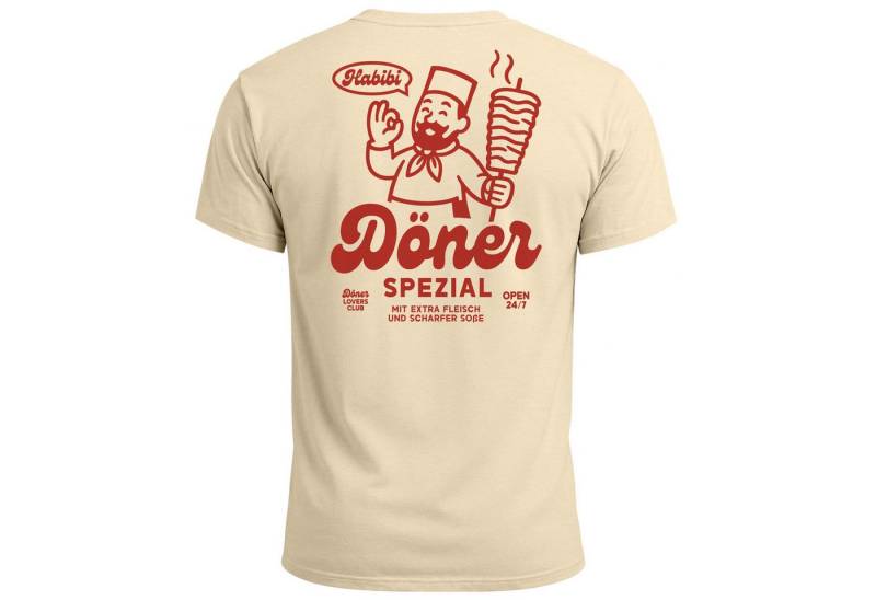 Neverless Print-Shirt Herren T-Shirt Backprint Döner Spezial Funshirt mit witzigem Kebab mit Print von Neverless