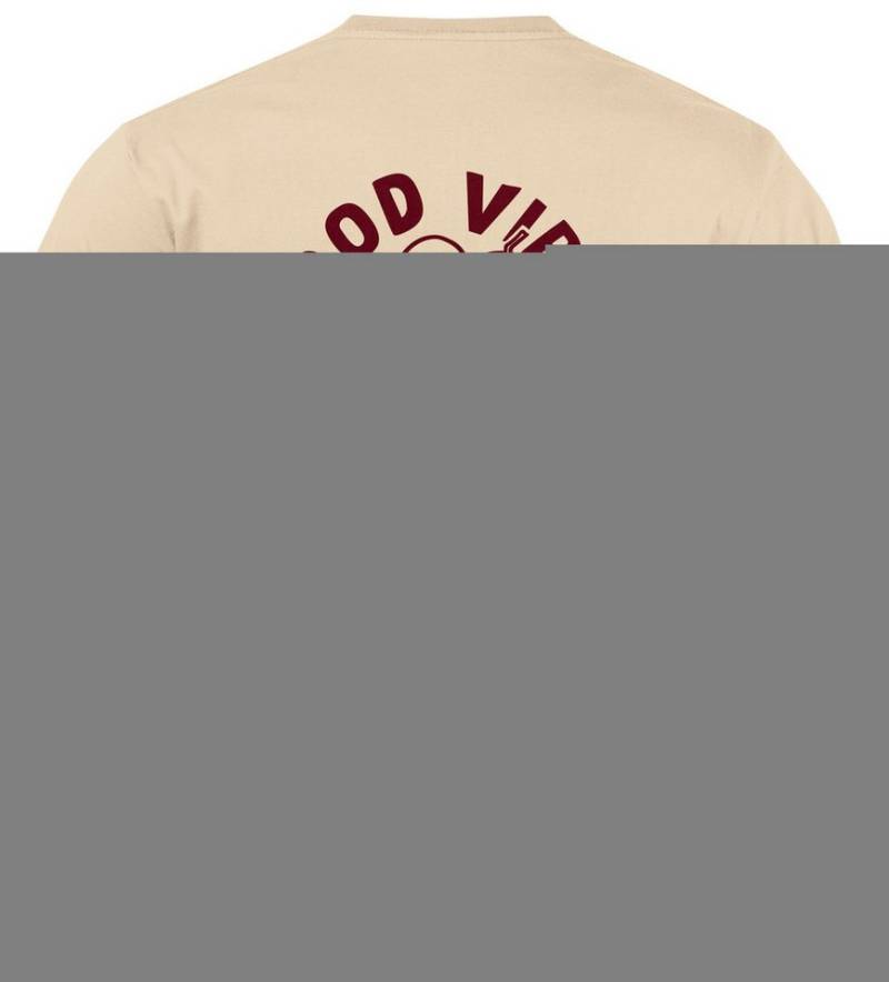 Neverless Print-Shirt Herren T-Shirt Backprint Good Vibes Only Quitsche-Ente Motivprint mit Print von Neverless