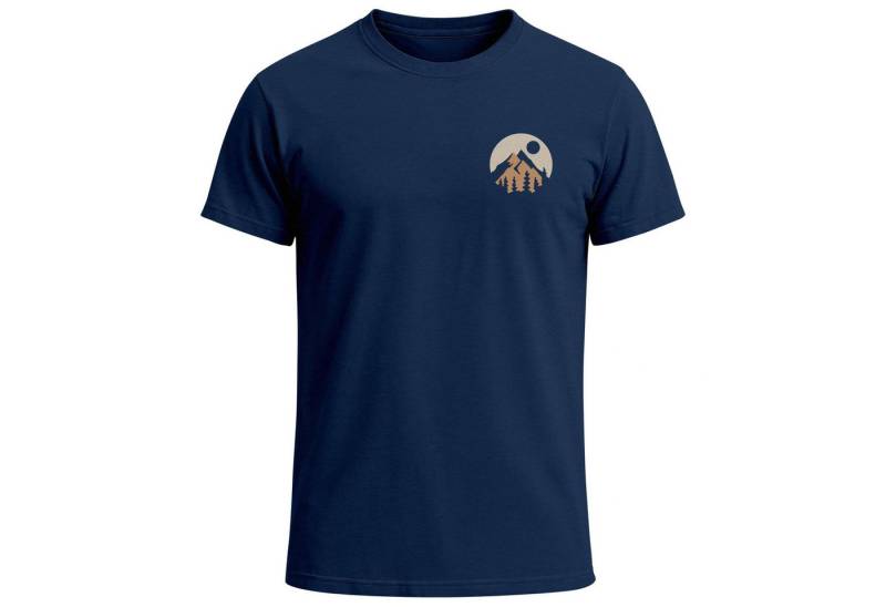 Neverless Print-Shirt Herren T-Shirt Logoprint Gebirge Naturmotiv Printshirt Outdoor mit Print von Neverless