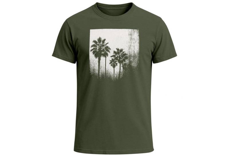 Neverless Print-Shirt Herren T-Shirt Palmen Fotoprint Vintage Style Frontprint Beach Sommer mit Print von Neverless