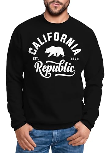 Neverless Schöner California Republic Herren Pullover Sweatshirt schwarz S von Neverless