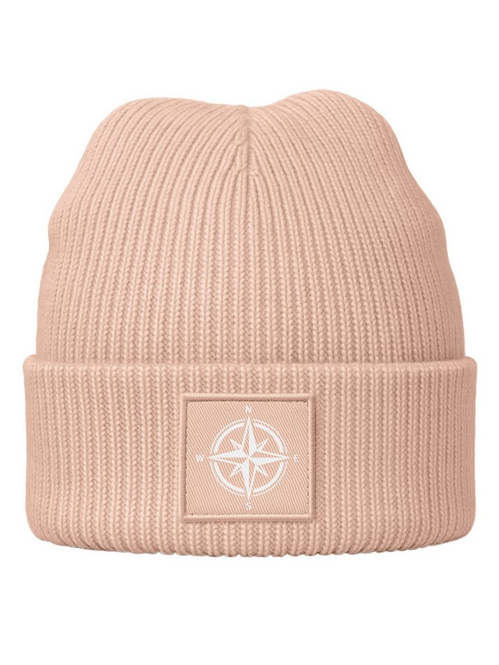 Neverless Strickmütze Damen Beanie Patch Aufdruck Windrose Logo Print Wintermütze Neverless Strickmütze Damen Beanie Patch Aufdruck Windrose Logo Print Wintermütze von Neverless
