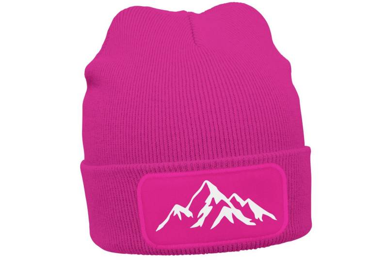 Neverless Strickmütze Damen Beanie mit Patch Berge Natur Outdoor Aufdruck Print Wintermütze Neverless Strickmütze Damen Beanie mit Patch Berge Natur Outdoor Aufdruck Print Wintermütze von Neverless