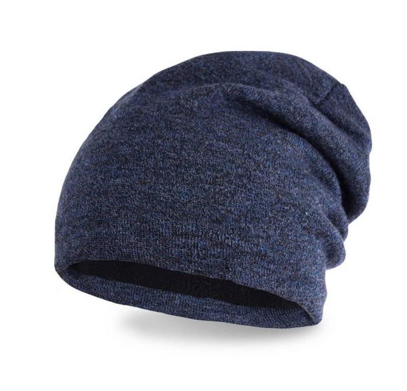 Neverless Strickmütze gefütterte Strickmütze Herren Strick-Beanie Fleece Futter lange von Neverless