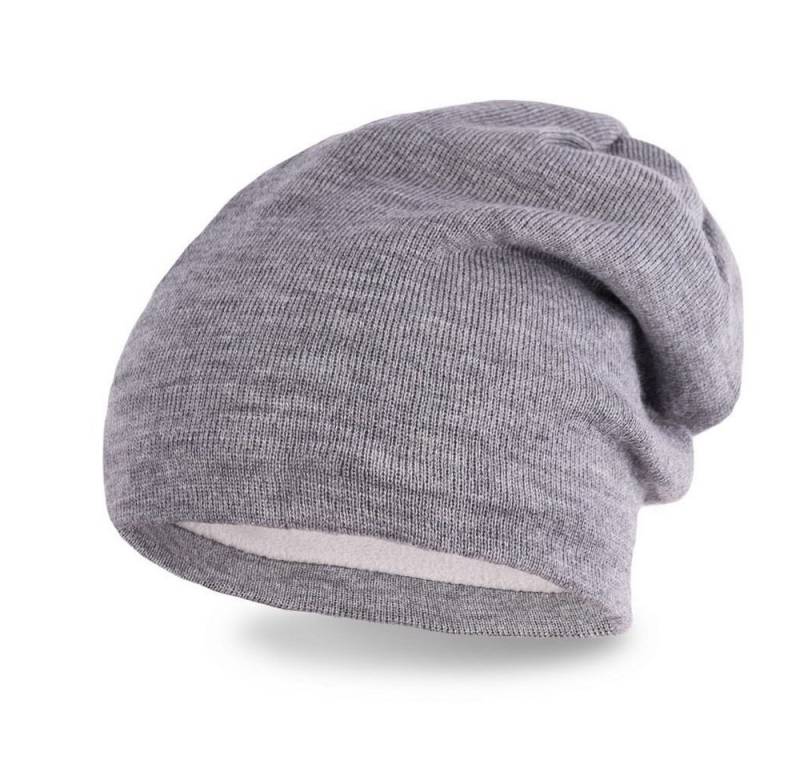 Neverless Strickmütze gefütterte Strickmütze Herren Strick-Beanie Fleece Futter lange von Neverless