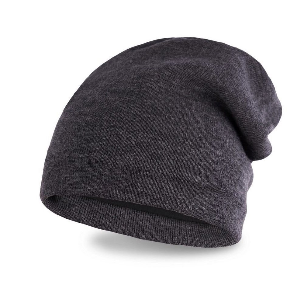 Neverless Strickmütze gefütterte Strickmütze Herren Strick-Beanie Fleece Futter lange von Neverless
