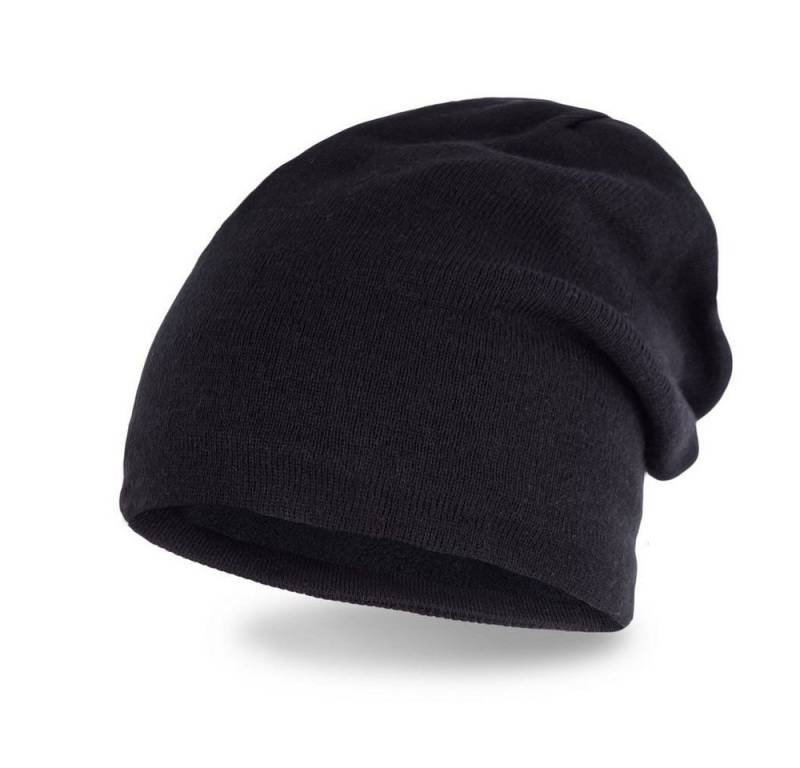 Neverless Strickmütze gefütterte Strickmütze Herren Strick-Beanie Fleece Futter lange von Neverless